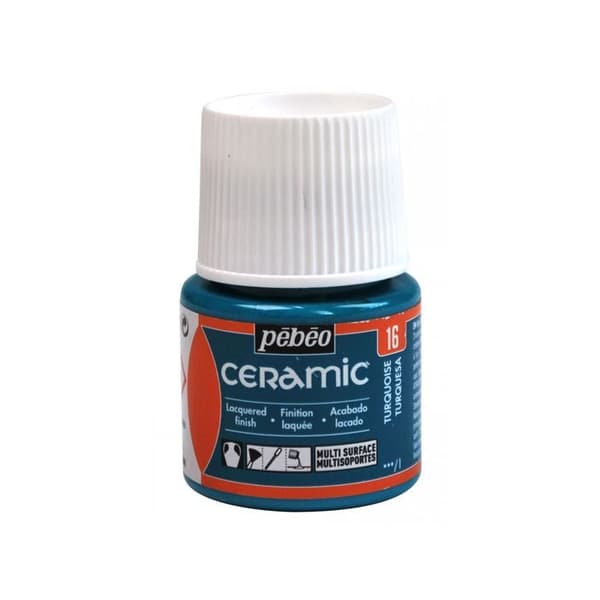 Keramikkfarge - PEBEO - Turkis - 45ml - Ugjennomsiktig - Glansfull