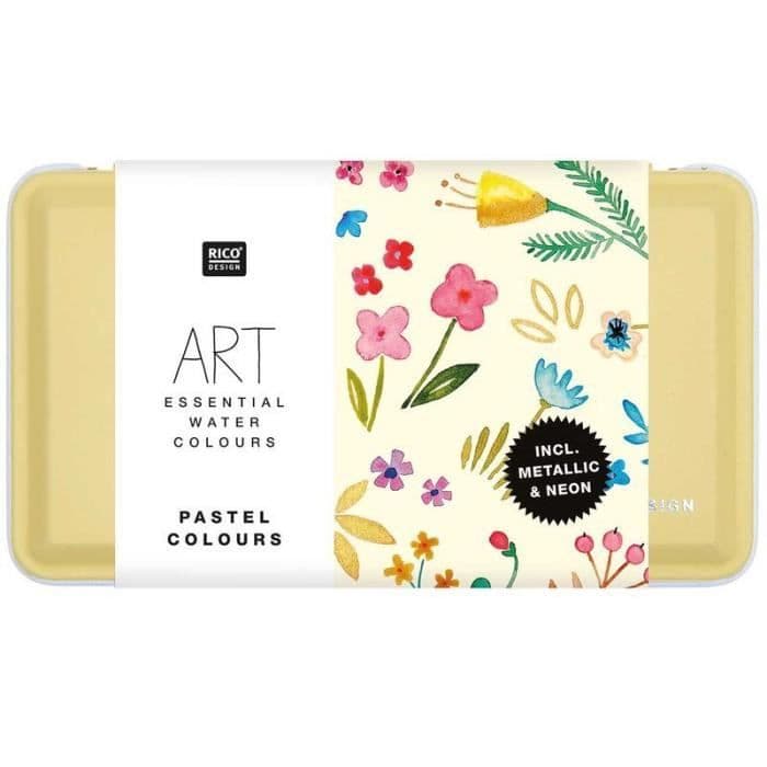 Akvarellpalett - pastellfärger