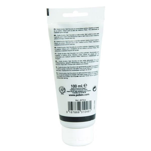 Akrylfärg - Pébéo - Studio - Neutral grå - 100 ml - Satin