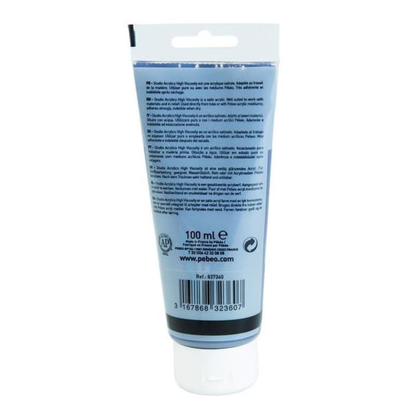 Akrilfärg - PEBEO - Tub Dyna Blå Svart Iridescent 100ml - Sidenmatt - Extra-fine