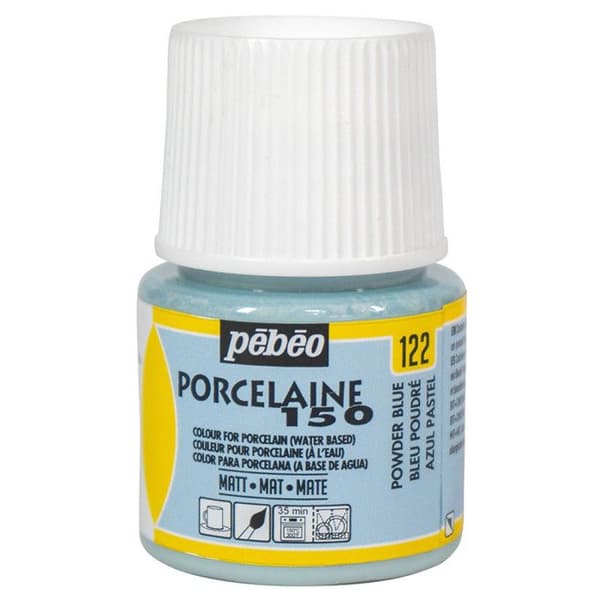 Målning - Pébéo - Porcelain 150 - Puderblå - 45ml - Vattenbaserad färg