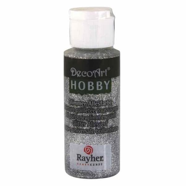 Premium akrylfärg silver glitter 59 ml
