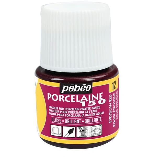 Pébéo porslinsfärg 150 Brilliant Etruscan Red N°12