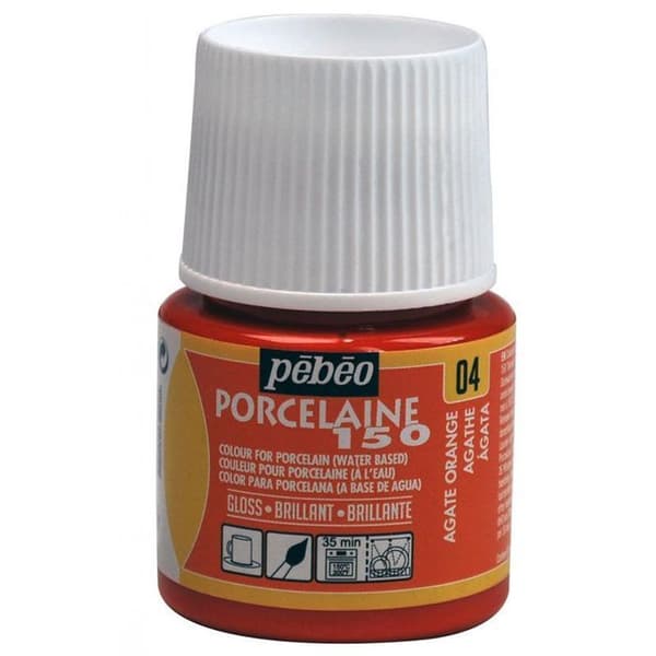 Porslinsfärg - Pébéo - 150 Brillant Agathe N°04 - 45ml flaska - Strålande färger - Matlagning 150°C