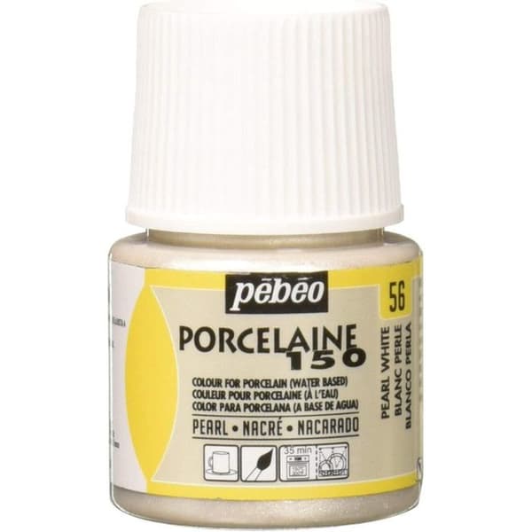Porslinsfärg - PEBEO - P150 - 45 ml - Pärlvit - Beständighet 150°C