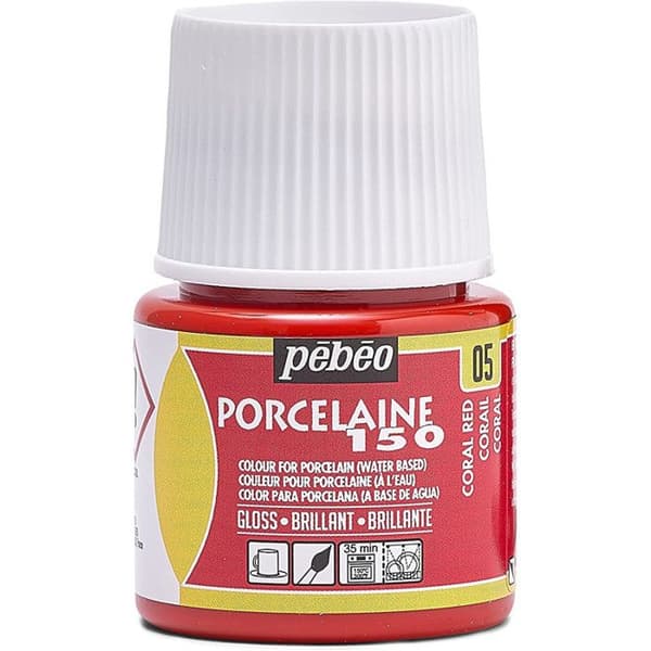 Pébéo 150 Brilliant Coral porslinsfärg N°05
