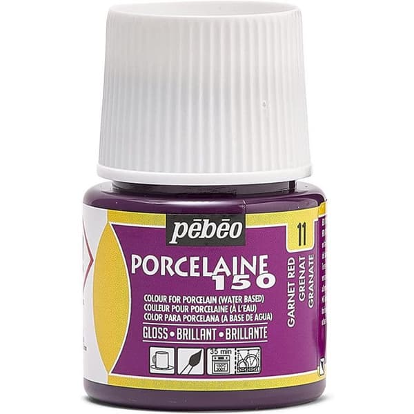 Porslinsfärg - Pébéo - 150 Brillant Granat N°11 - 45ml flaska - Strålande färger - Matlagning 150°C