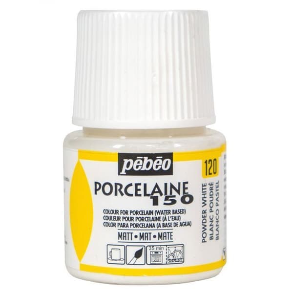 45 ml flaska P150 porslinsfärg Färg Matt VIT PULVER