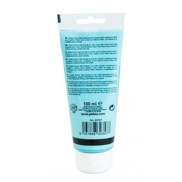 Akrylfärg - Pébéo - Studio - Iriserande blågrön - 100 ml - Blank