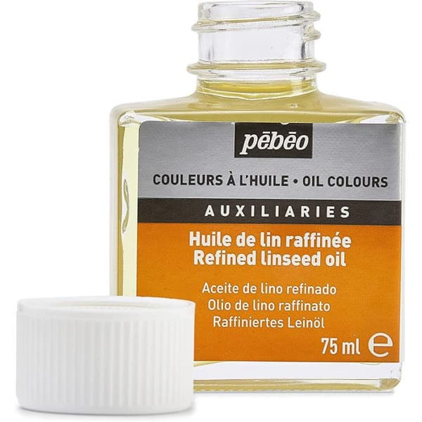 Hjälpmålarfärg för olja - PEBEO - Raffinerad transparent lin - 75 ml - Transparent - Avancerad