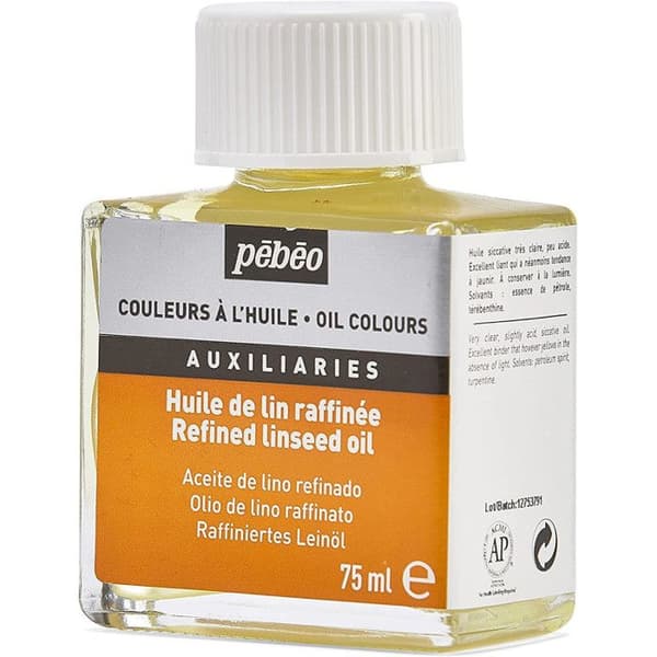 Hjälpmålarfärg för olja - PEBEO - Raffinerad transparent lin - 75 ml - Transparent - Avancerad