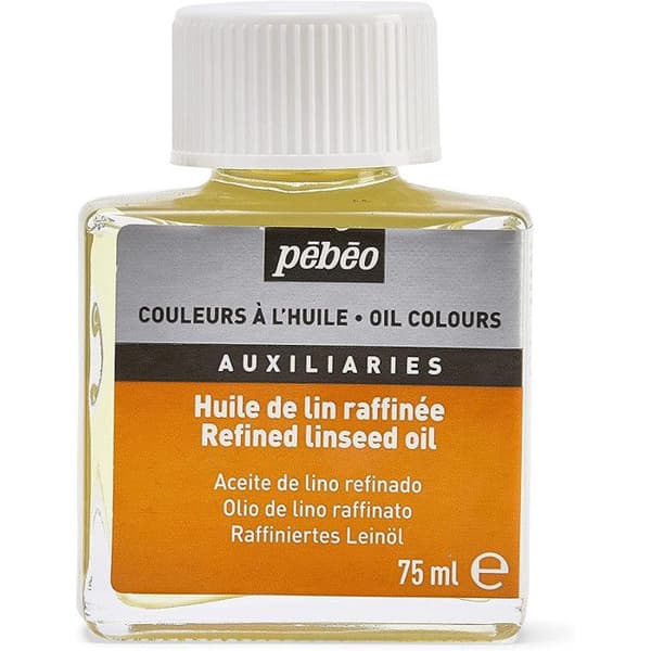 Hjälpmålarfärg för olja - PEBEO - Raffinerad transparent lin - 75 ml - Transparent - Avancerad