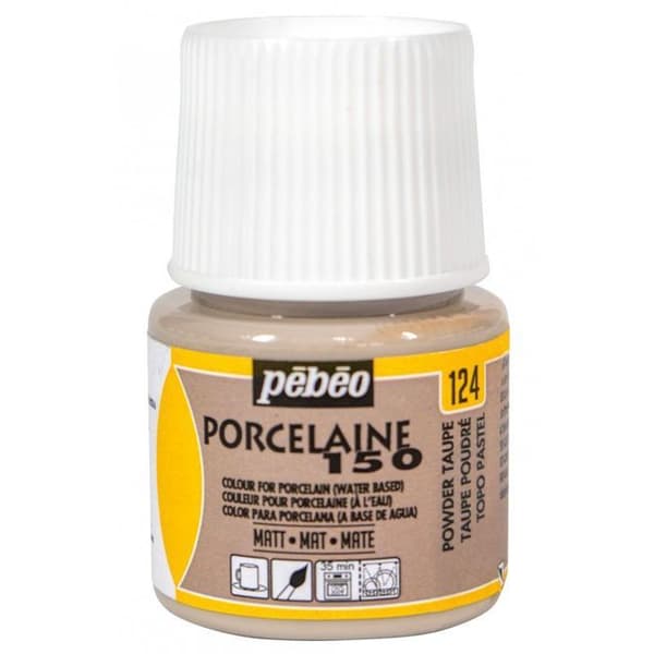 Porcelänsfärg 150 - Pébéo - Puderbrun - 45ml - Vattenbaserad färg - Glansigt utseende