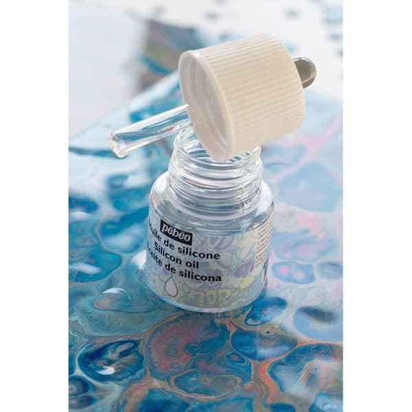 Silikonolja - Studio Acrylics - Transparent - 45 ml - Droppande - Hällande