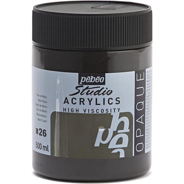 PÉBÉO AKRYLFÄRGGRÄNK PÅ 500 ML SVART...