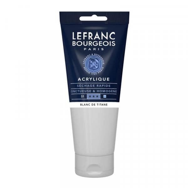 Akrylfärg i tub - Titanvit - 200 ml - Lefranc &amp; Bourgeois