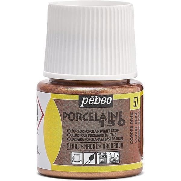 Porcelainmålning - Pébéo - P150 - Glanseffekt - 45 ml - Roséguld