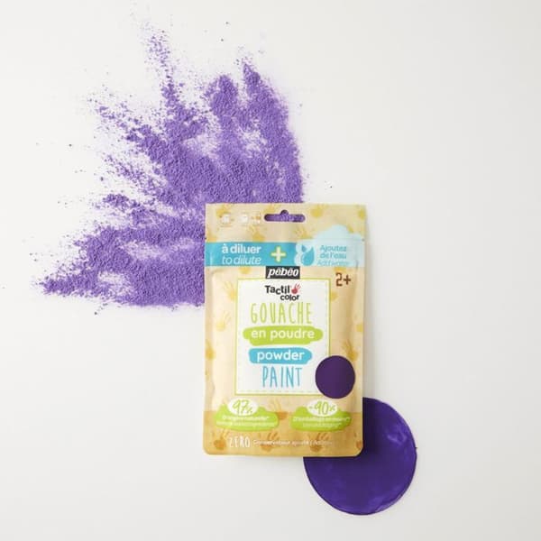 Gouache i pulverform - PEBEO - Påse 100g - Lila