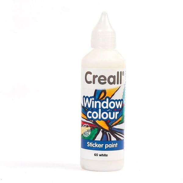 Flytbar fönsterfärg Creall Glass 80 ml - vit