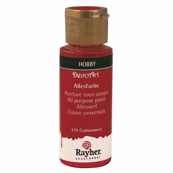 Akrylmålning - RAYHER - Kadmiumröd - 59 ml - Ljusbeständig - Allt bruk