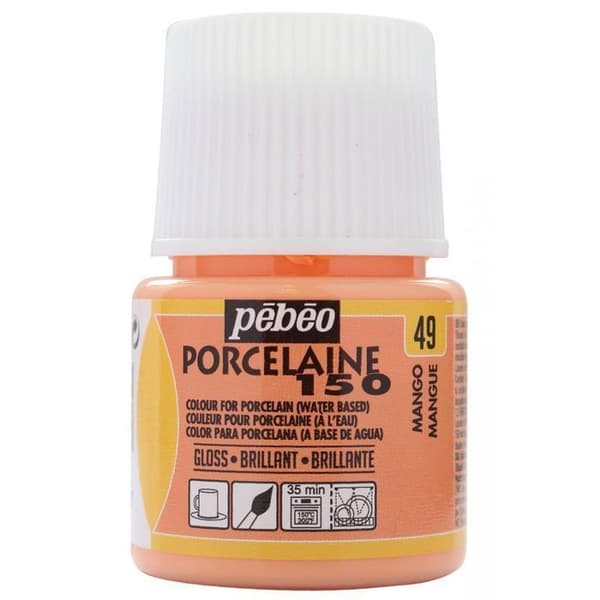 Blank vattenbaserad porslinsfärg - Mango - 45 ml
