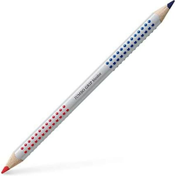 Färgpennor Faber-Castell Jumbo Blå Röd (12 antal)