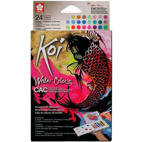 Sæt med Akvarelfarver Talens Sakura Koi Water Colors Multifarvet