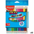 Miniatyrbillede 1 af 2: Farveblyanter Maped Duo Color' Peps  Multifarvet 18 Dele Dobbelt afsluttet (12 enheder)