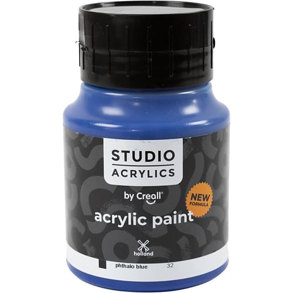 Creall Studio Akrylfärg - Täckande - Phtalo Blue (32) - 500 ml