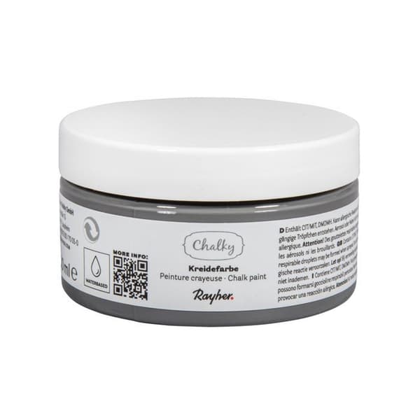 Mörkgrå Chalk Paint - Chalky Finish - 100 ml