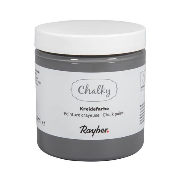 Mörkgrå Chalk Paint - Chalky Finish - 230 ml