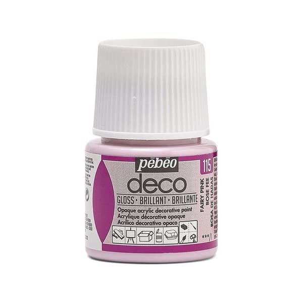 Initieringslåda - PEBEO - Dekorativ färg - 6 krukor à 20 ml - Vit färg - Blandat