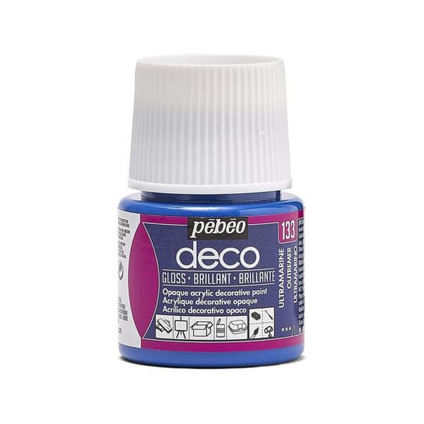 Initieringslåda - PEBEO - Dekorativ färg - 6 krukor à 20 ml - Vit färg - Blandat