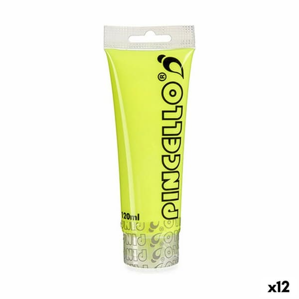 Akrylfärg Pincello Neon Gul 120 ml (12 antal)