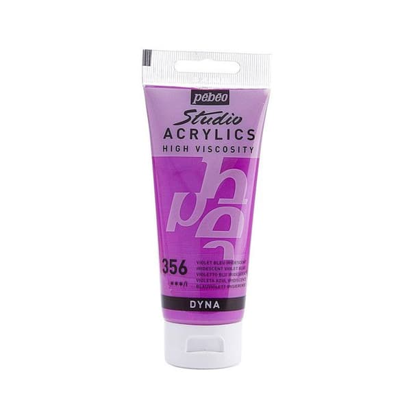 Akrylfärg - PEBEO - Dyna Violet Blue Irisdescent Tube 100ml - Satin - Extra fin