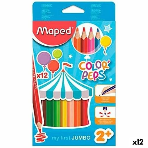 Farveblyanter Maped Jumbo Color' Peps Multifarvet 12 Dele (12 enheder)