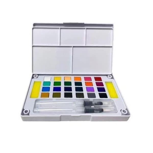Sæt med Akvarelfarver Alex Bog POCKETBOX ARTIST 26 Dele Multifarvet