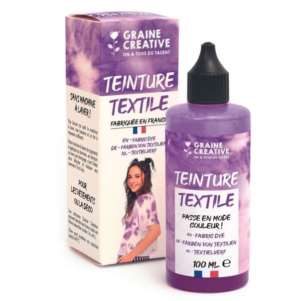 Textilfärg 100 ml slips och stanseffekt - Lila