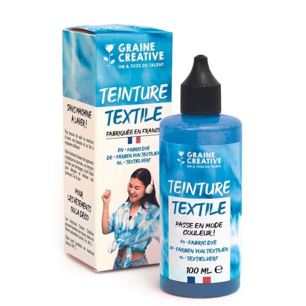 Textilfärg 100 ml slips och stanseffekt - Ultramarin