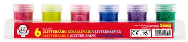 Sense glitterfärg 6-pack