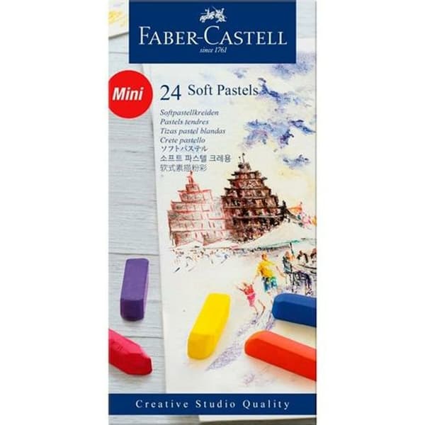 Set of soft pastel chalks Faber-Castell Multifarvet (5 enheder)