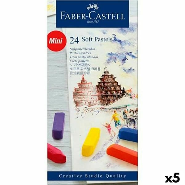 Set of soft pastel chalks Faber-Castell Multifarvet (5 enheder)