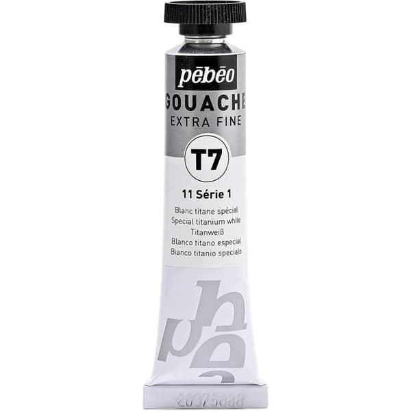 Tube 20ml Gouachefärg T7 extra fin TITANIUM WHITE