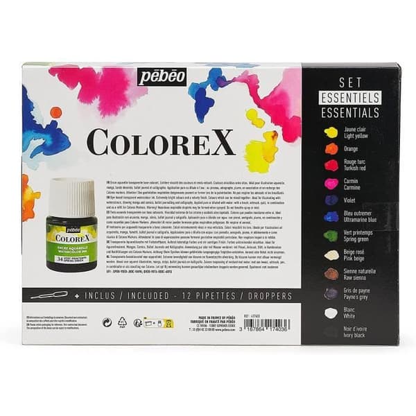 Set med 12 Colorex essentiella flaskor 20ml