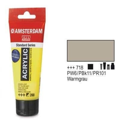 Akrylfärg - TALENS - Amsterdam - 120ml - Varmgrå - Matt finish