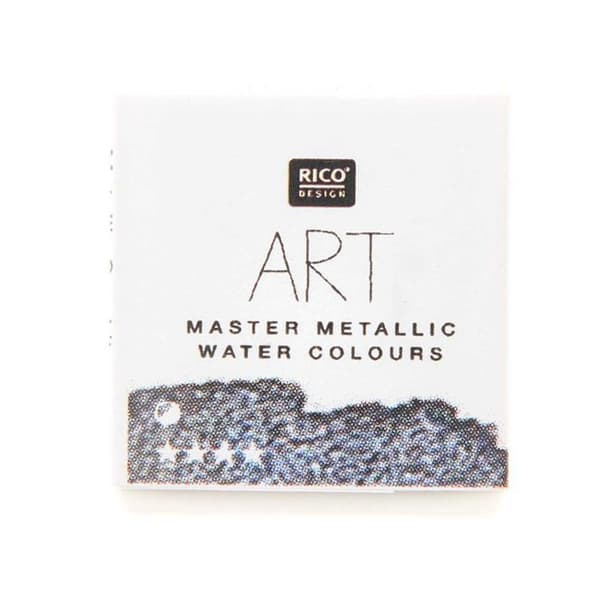 Metallisk akvarellfärg 1/2 pan - grafit