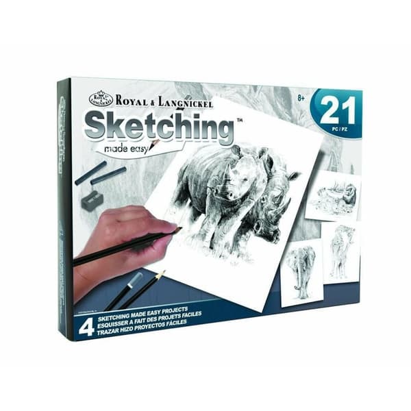 Tegningssæt Royal & Langnickel SKETCHING MADE EASY 21 Dele