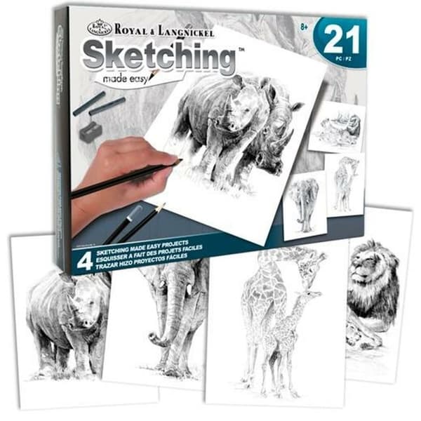Tegningssæt Royal & Langnickel SKETCHING MADE EASY 21 Dele