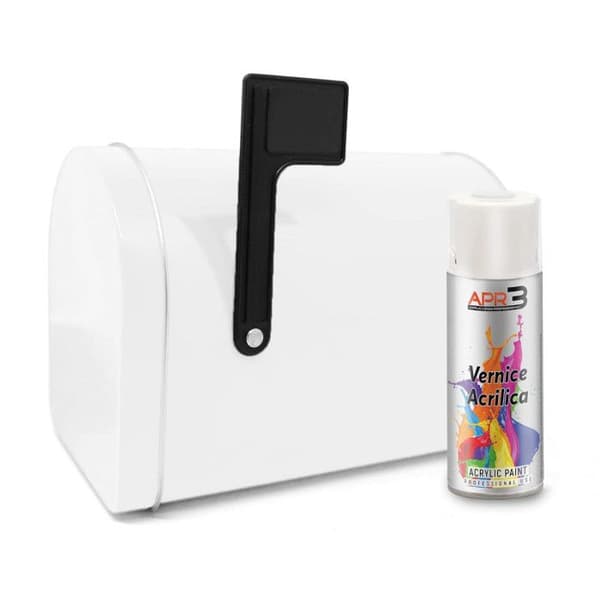 Akrylfärgspray - Vit - RAL 9010 - Matt - För alla ytor - APR3 - 400ml
