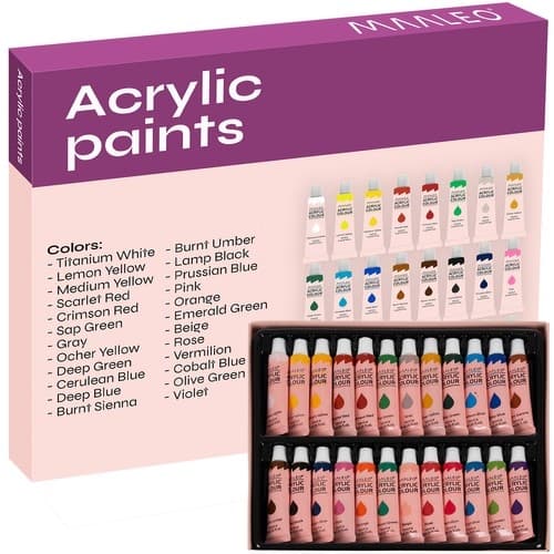 Akrylfärger Set - 24x12ml - Konstnärsfärg